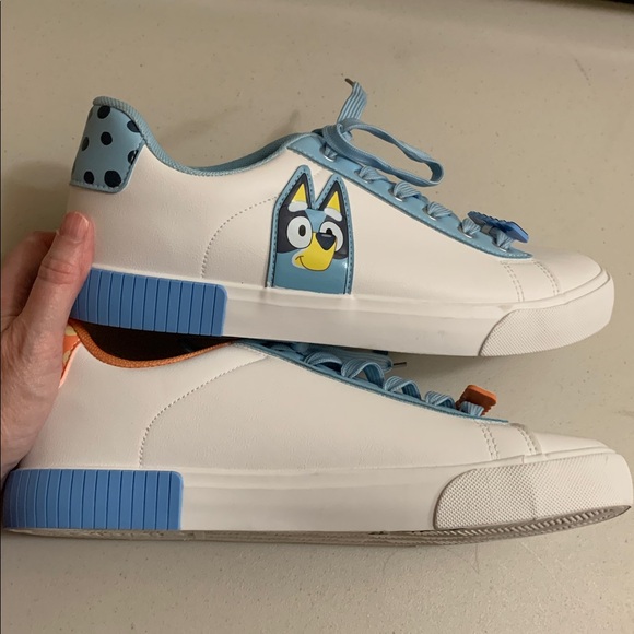 Ground Up Bluey Bingo Court Shoes Women’s Size 10 Sneakers Tennis Blue Orange - Picture 9 of 12